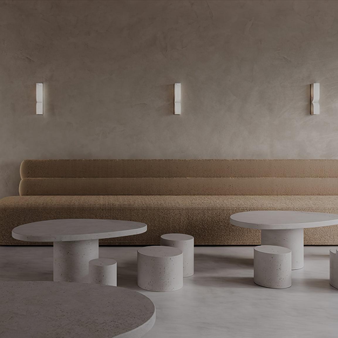 Lena rektangulær væglampe i alabast med stik