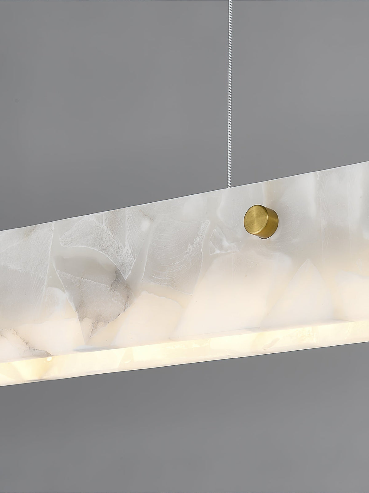 Modern linjär pendellampa i alabaster med LED från Vexor