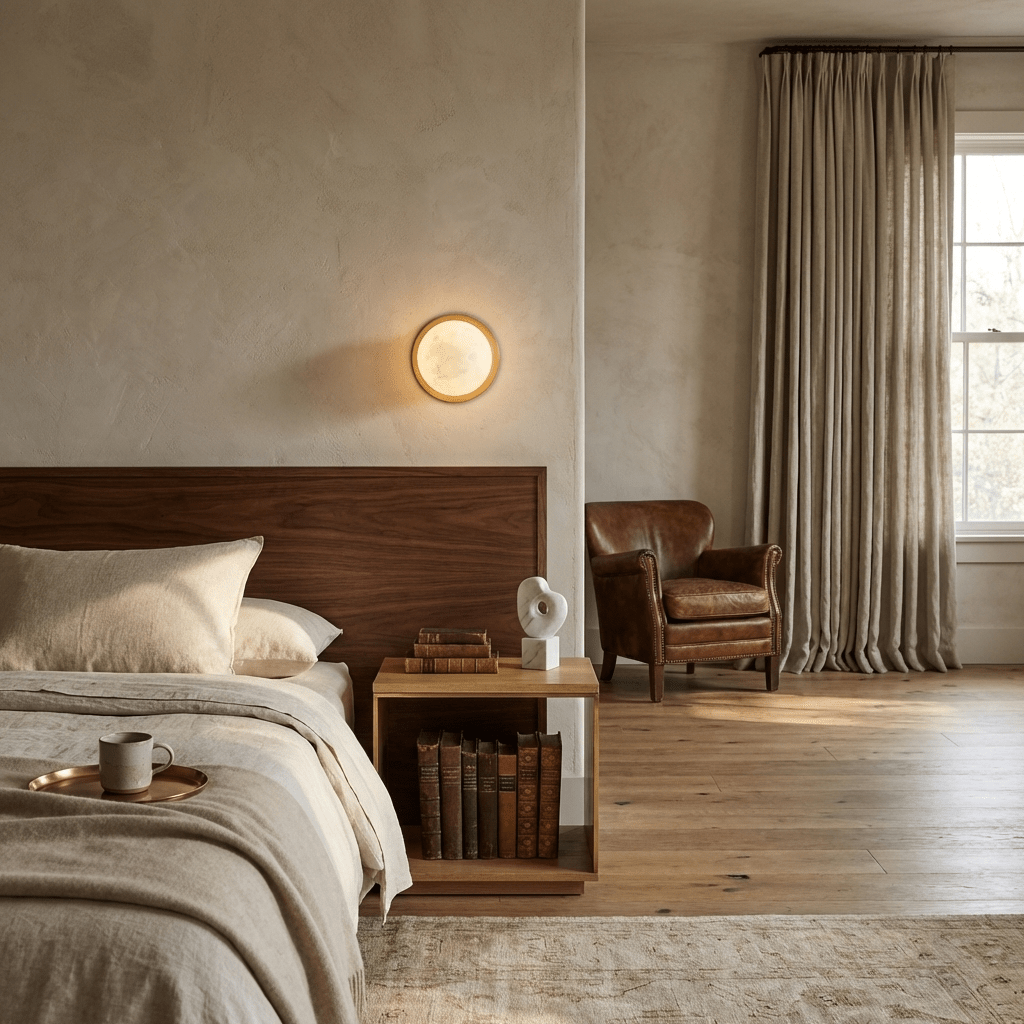 Navo mini-klotformad vägglampa i alabaster