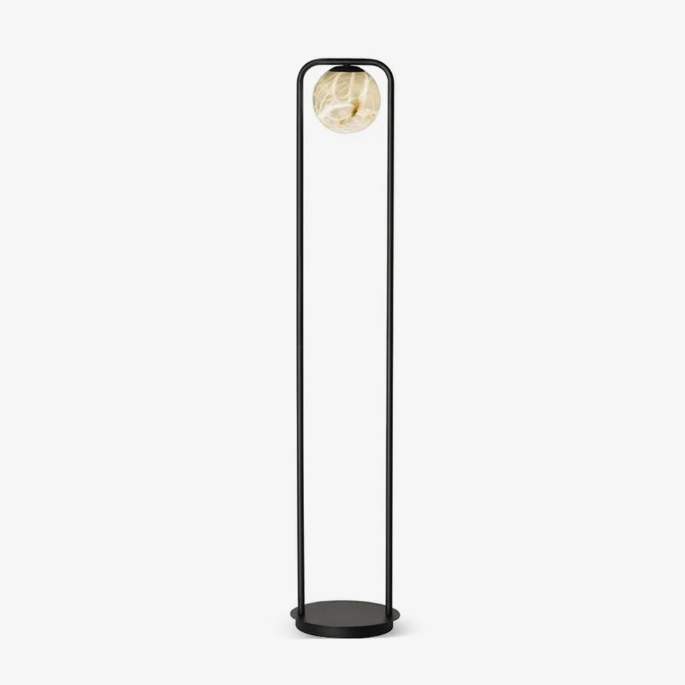 Candeeiro de pé minimalista Callista em alabastro