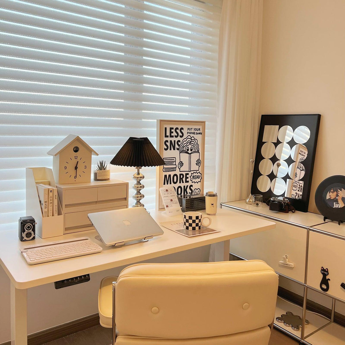 Candeeiro de mesa retro plissado Cyris