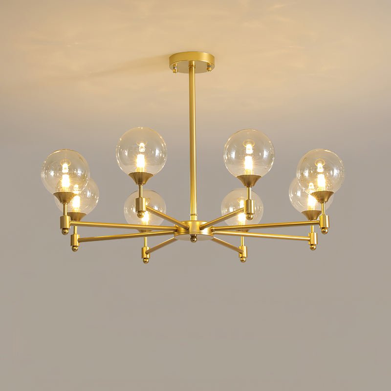 Celireon elegant ljuskrona i glas