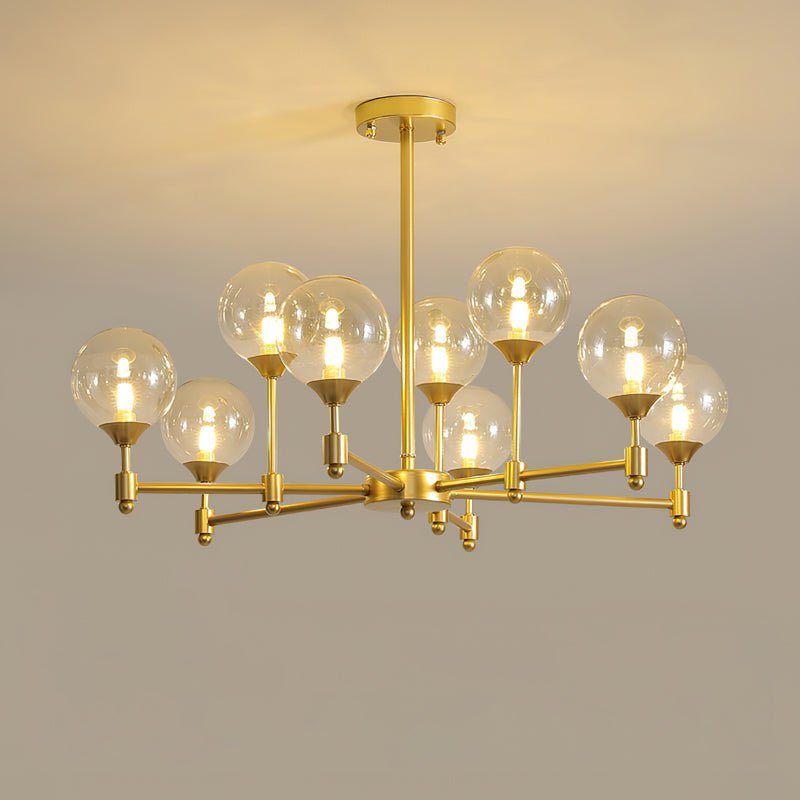 Celireon elegant ljuskrona i glas