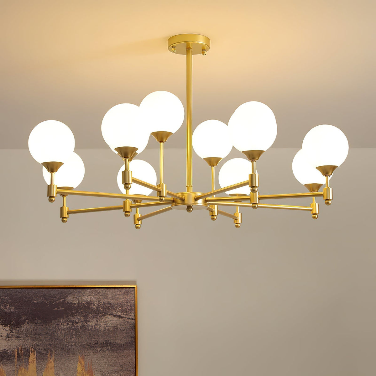 Vatnuvyi minimalistinen pallomainen lasikattokruunu