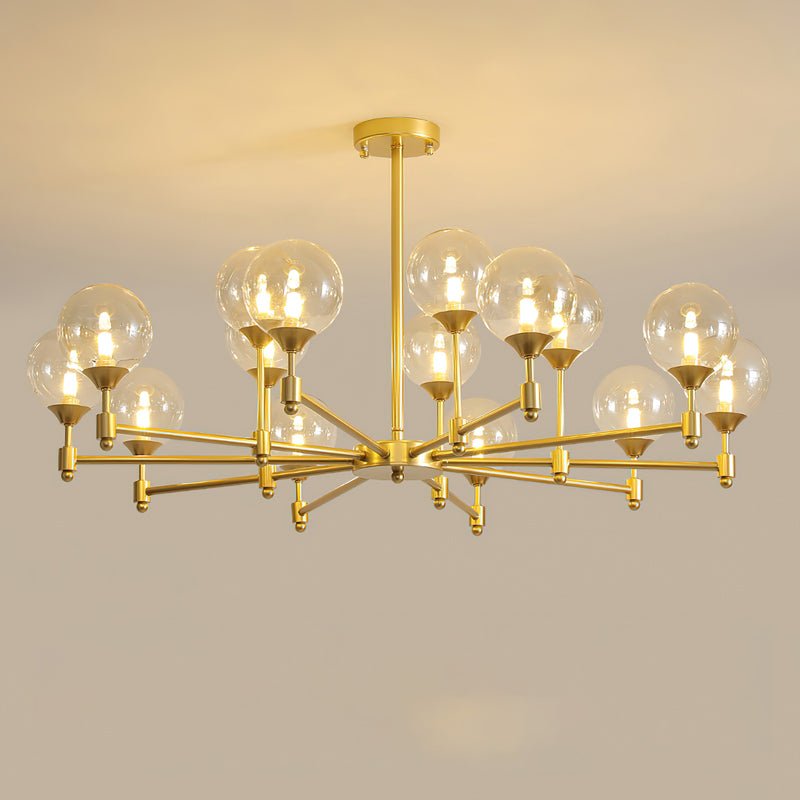 Celireon elegant ljuskrona i glas