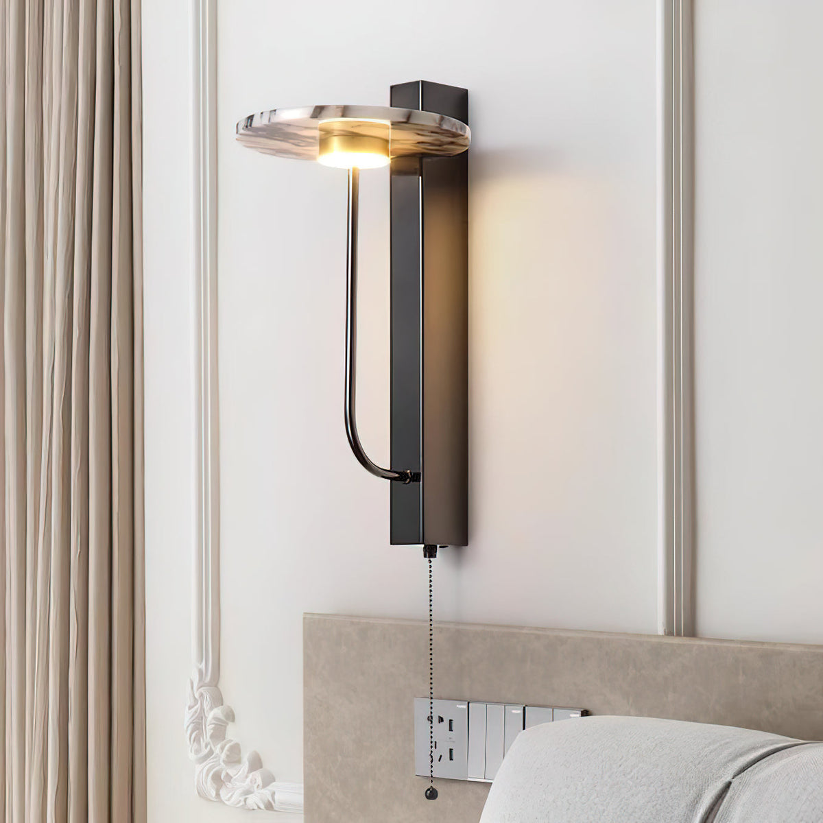 Candeeiro de parede minimalista moderno em mármore Aevuvyn
