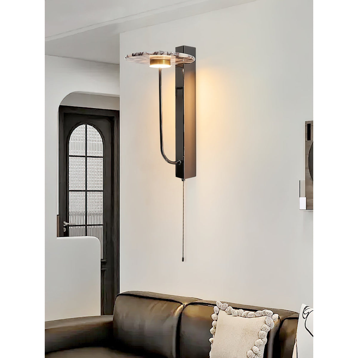 Candeeiro de parede minimalista moderno em mármore Aevuvyn