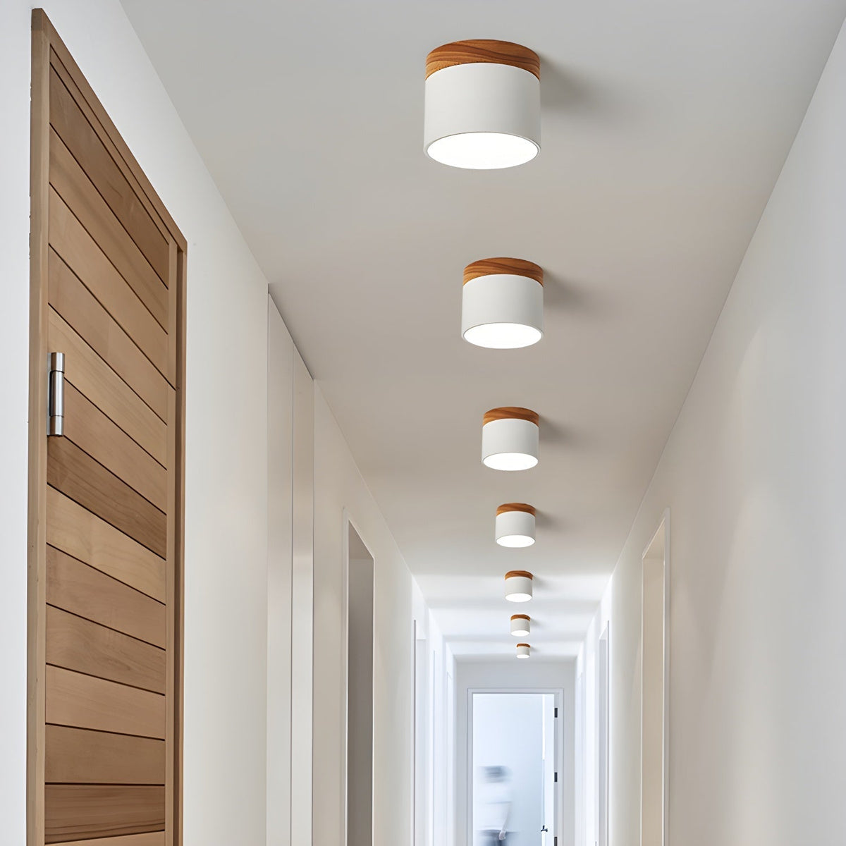 Caveleth nútímalegur, mínímalískur yfirborðsniðurkastari úr viði
