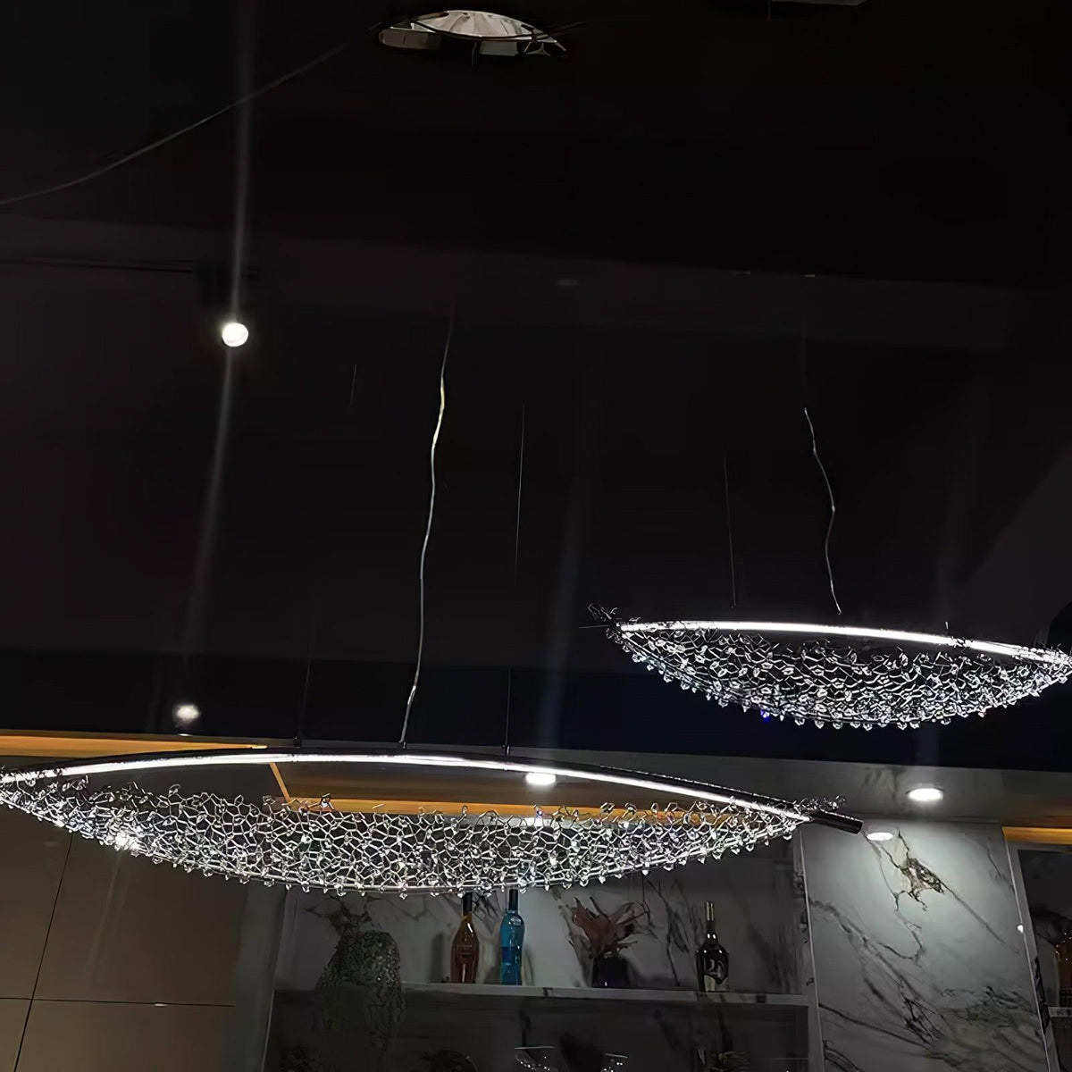 Candeeiro suspenso de cristal Elvarin