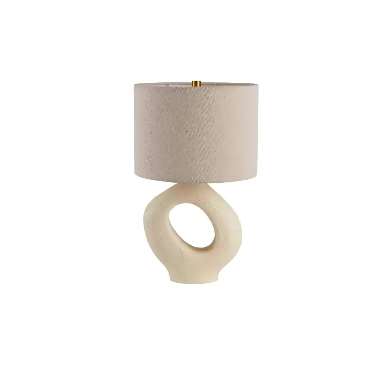 Lumestic skulpturel bordlampe i resin og stof