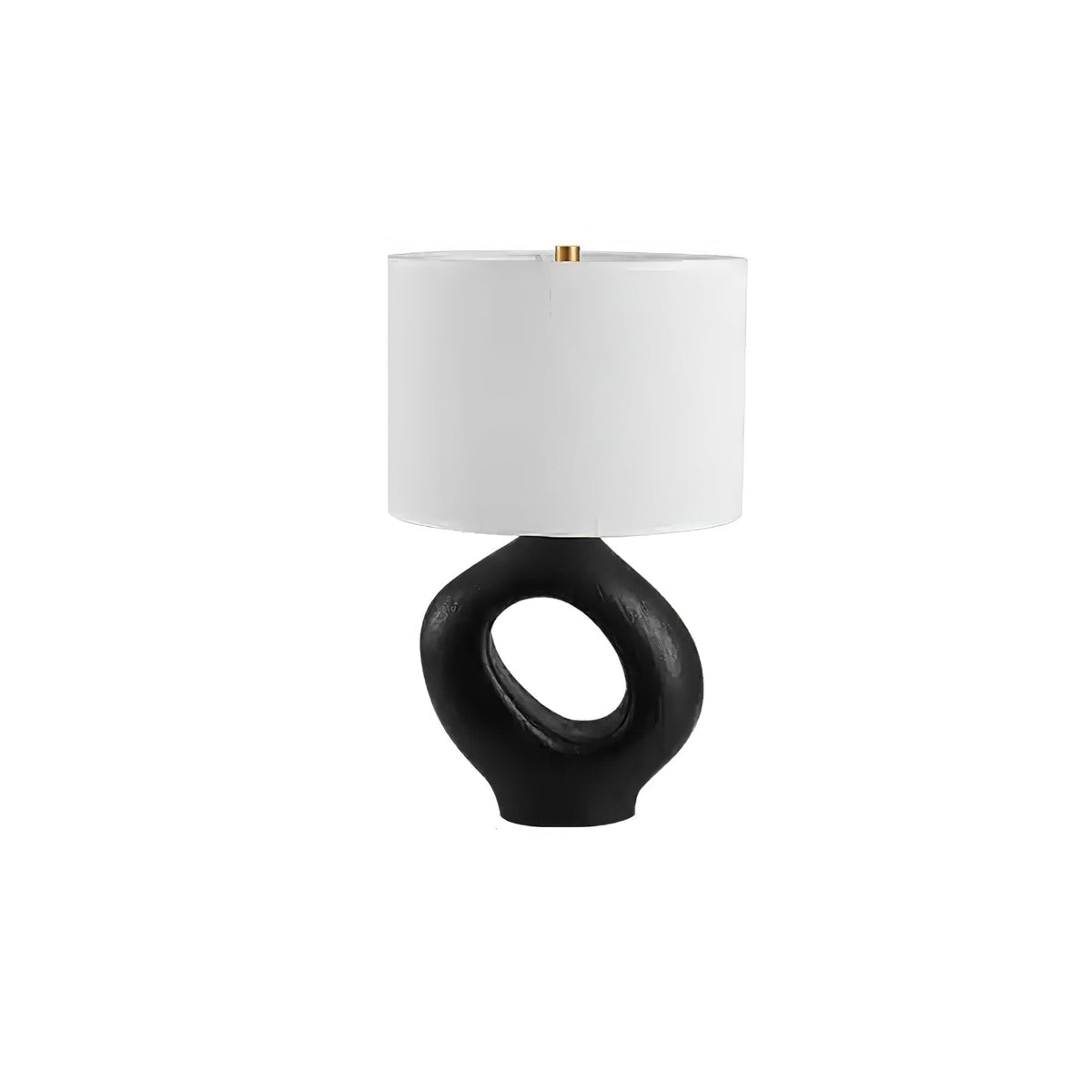 Lumestic skulpturel bordlampe i resin og stof