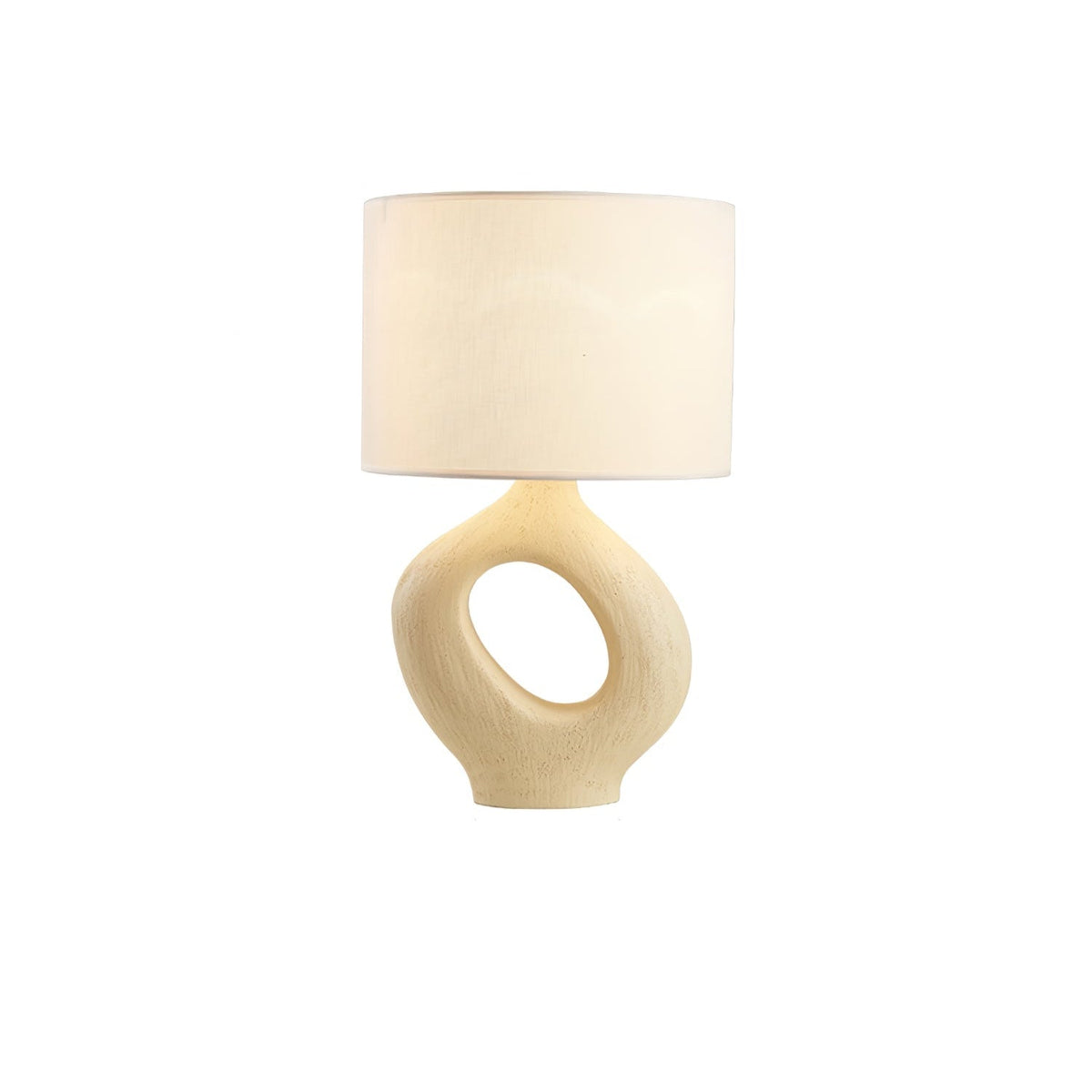 Lumestic skulpturel bordlampe i resin og stof