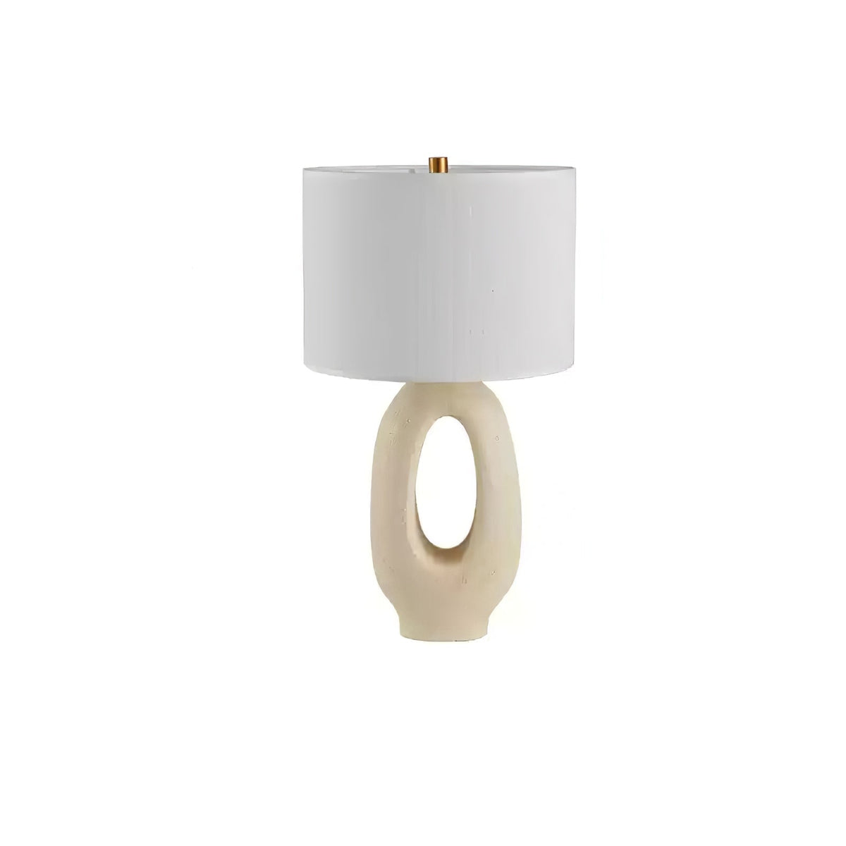Lumestic skulpturel bordlampe i resin og stof