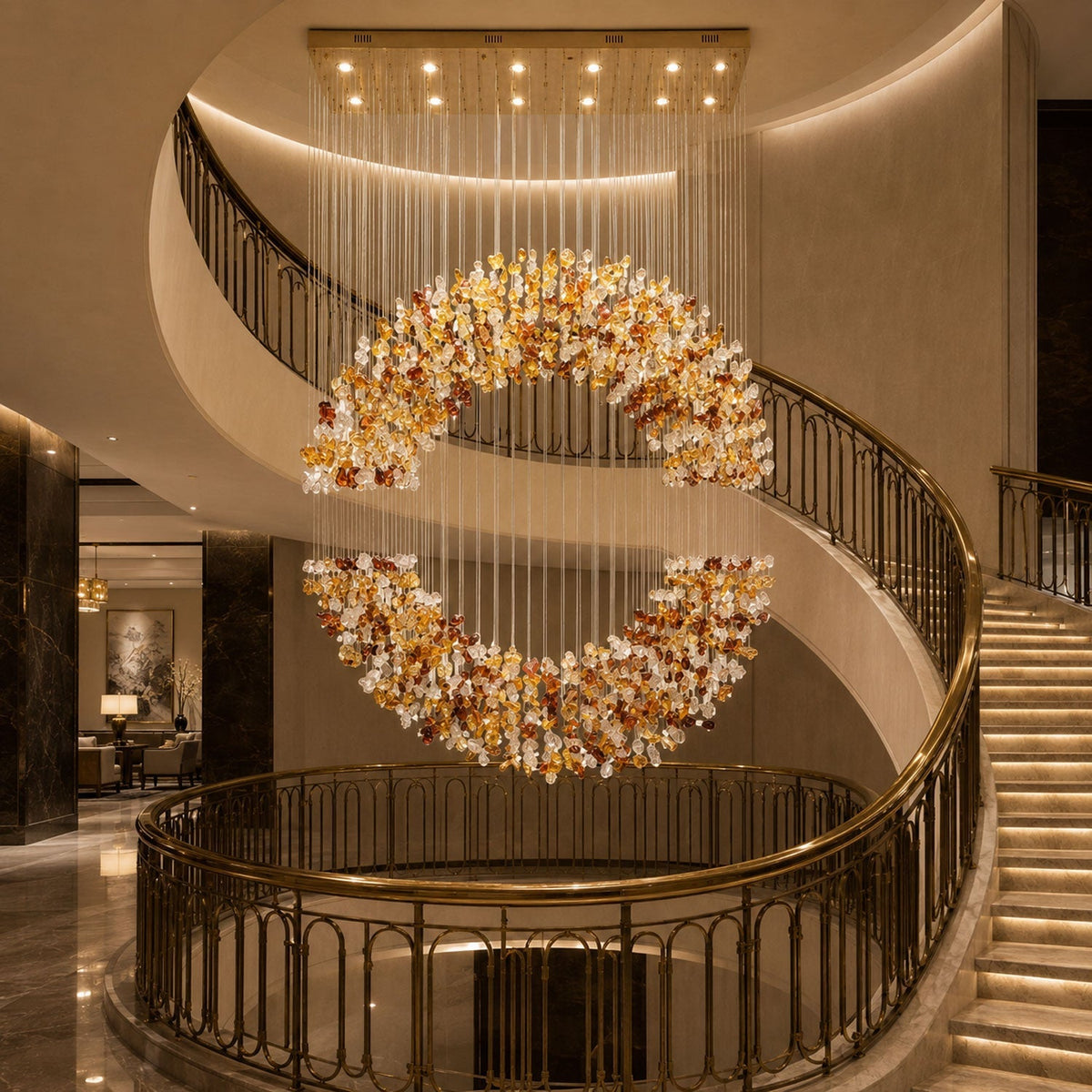 Amber Crystal Halo-lysekrone