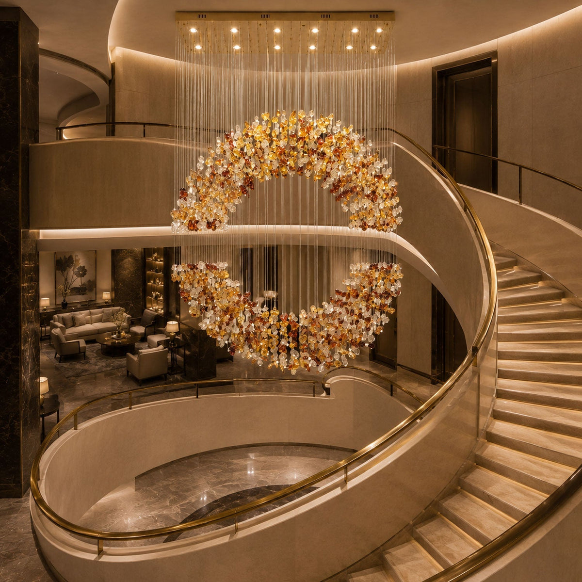 Amber Crystal Halo-lysekrone