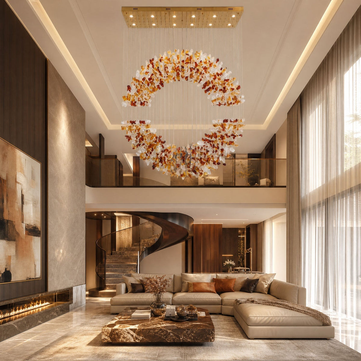 Amber Crystal Halo-lysekrone
