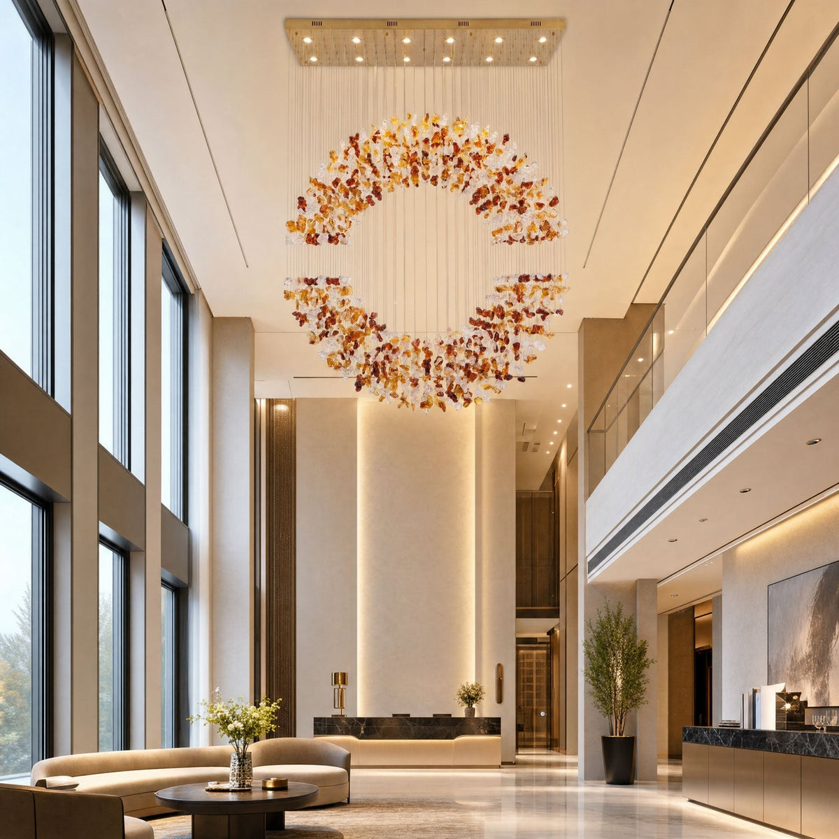 Amber Crystal Halo-lysekrone
