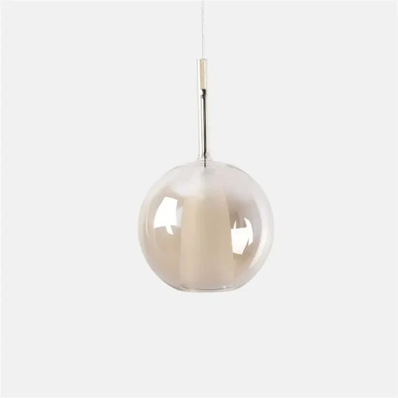 Valentina-riippuvalaisin, lasia, moderni pallomainen, LED, ruokailuhuoneeseen