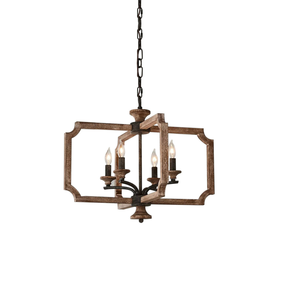 Eirikuvyi vintage pendellampe i metal og træ med kreativt design
