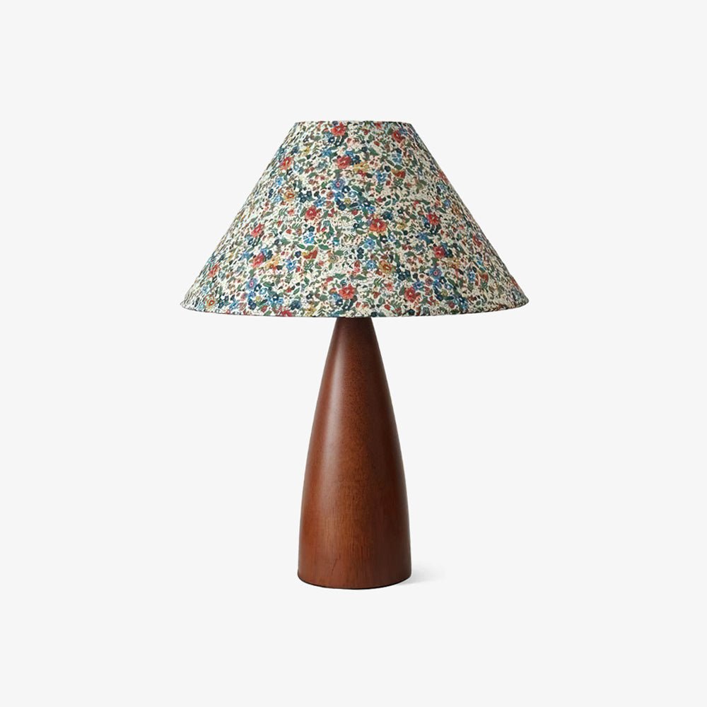 Ber vintagebordslampa i trä