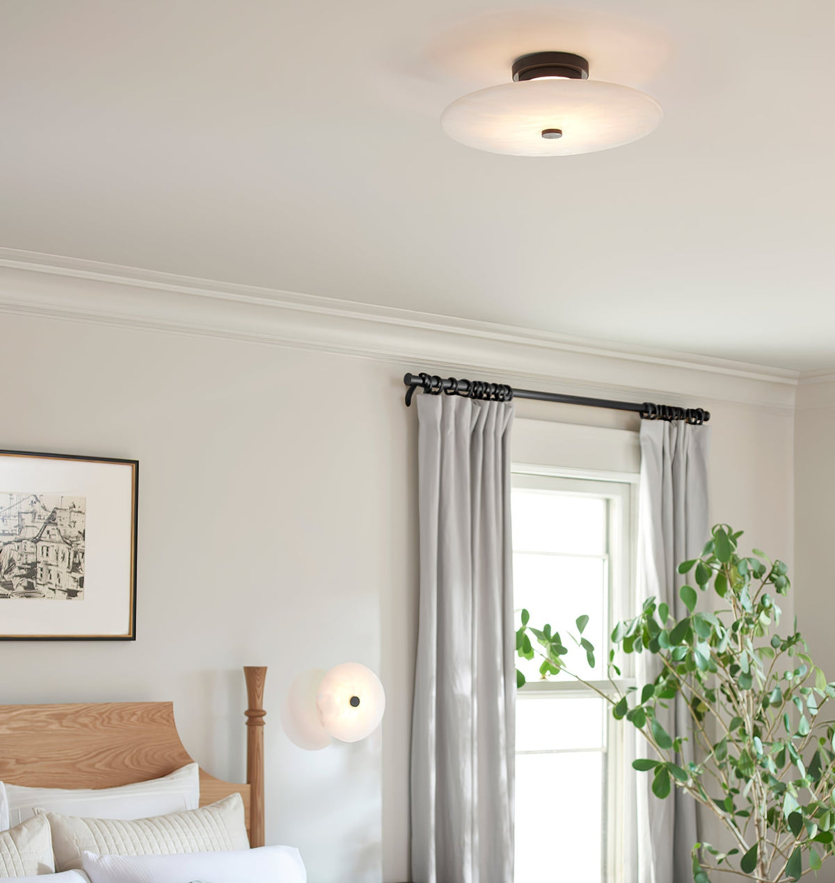 Clio loftslampe i alabaster