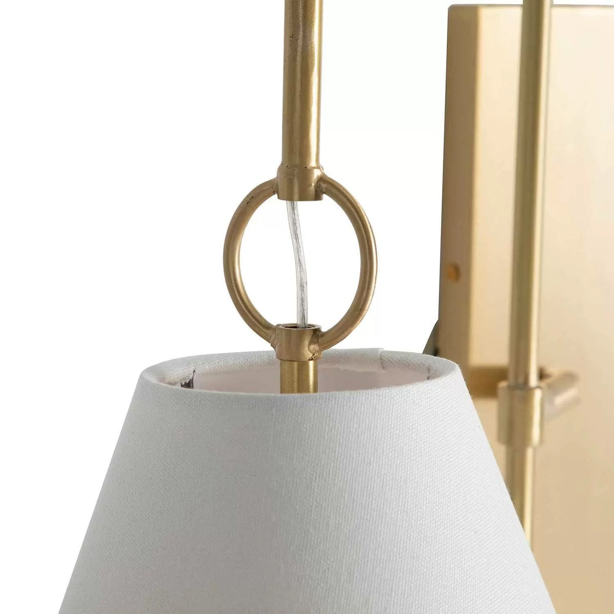 Ildvuvyi modern exklusiv vägglampa i mässing, tyg och metall