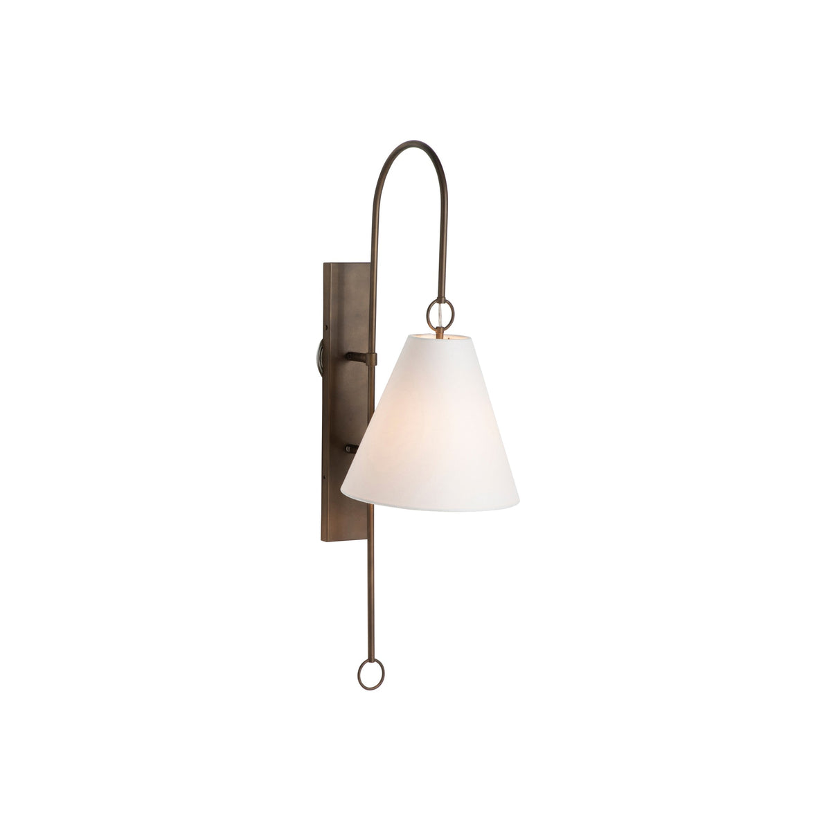 Ildvuvyi modern exklusiv vägglampa i mässing, tyg och metall