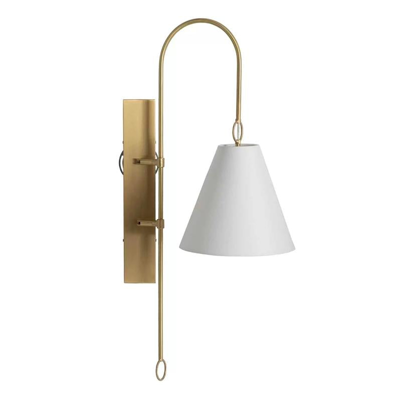 Ildvuvyi modern exklusiv vägglampa i mässing, tyg och metall
