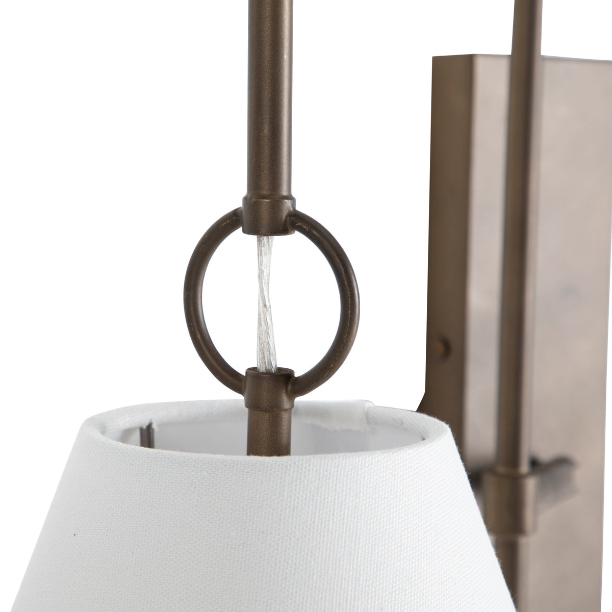 Ildvuvyi modern exklusiv vägglampa i mässing, tyg och metall