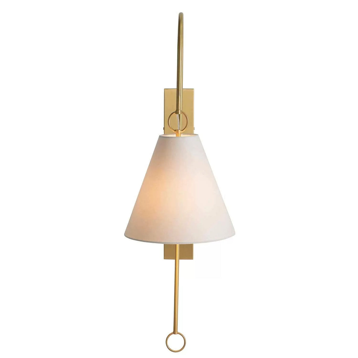 Ildvuvyi modern exklusiv vägglampa i mässing, tyg och metall