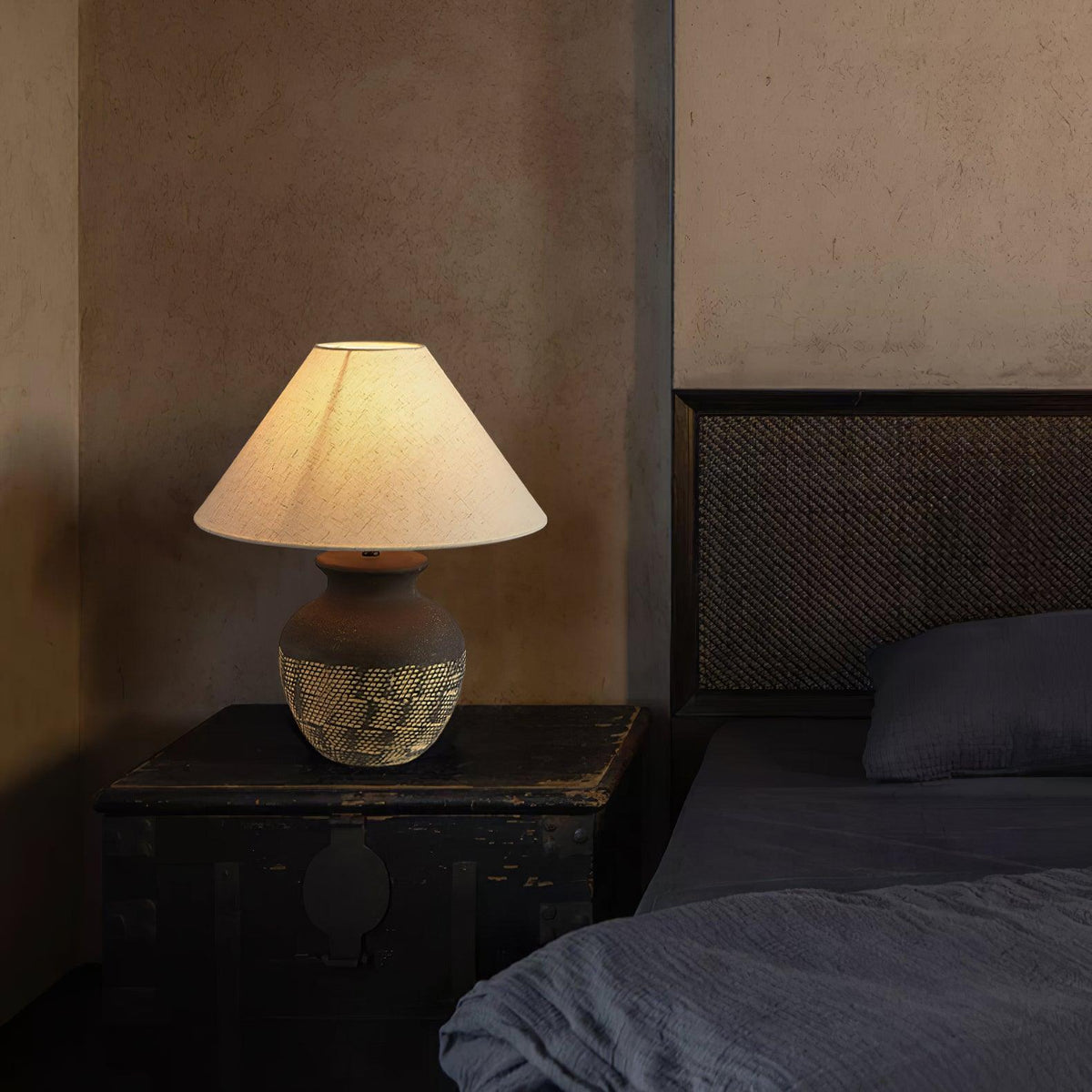Crin minimalistisk keramisk bordslampa