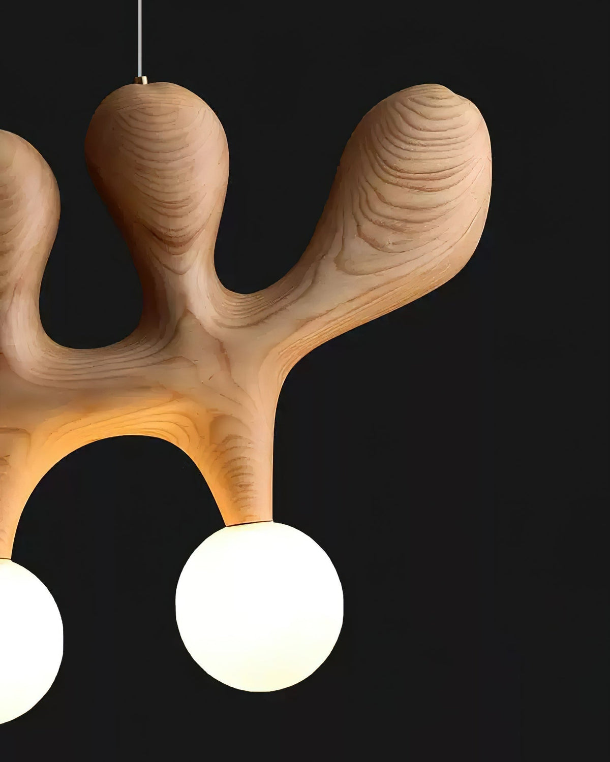 Candeeiro suspenso contemporâneo em madeira Sprout