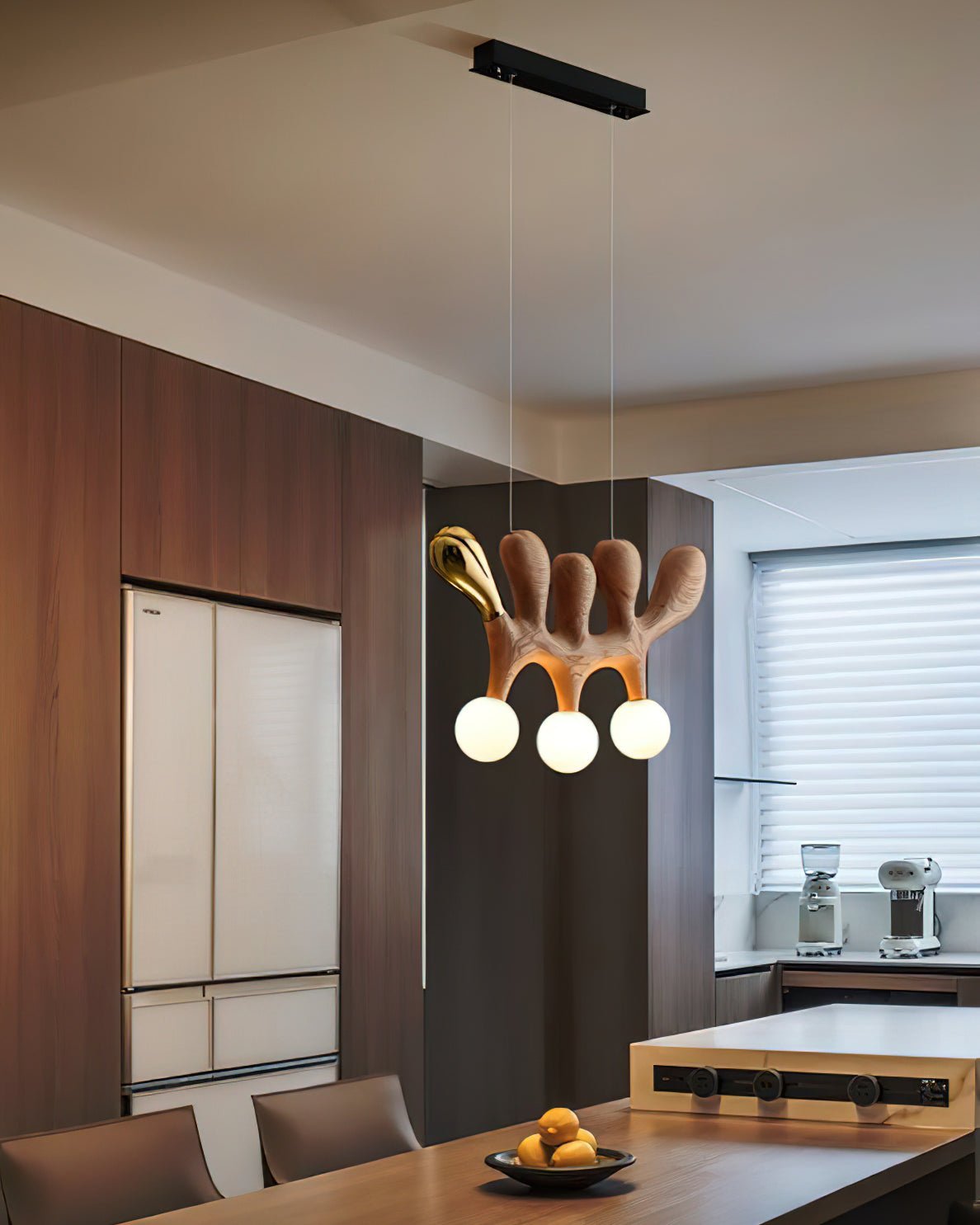 Candeeiro suspenso contemporâneo em madeira Sprout