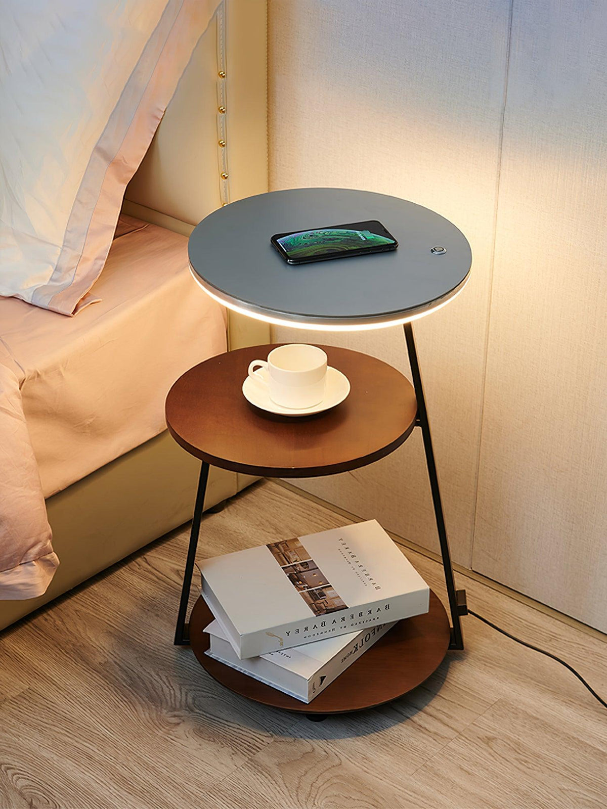 Mard moderne gulvlampe i træ