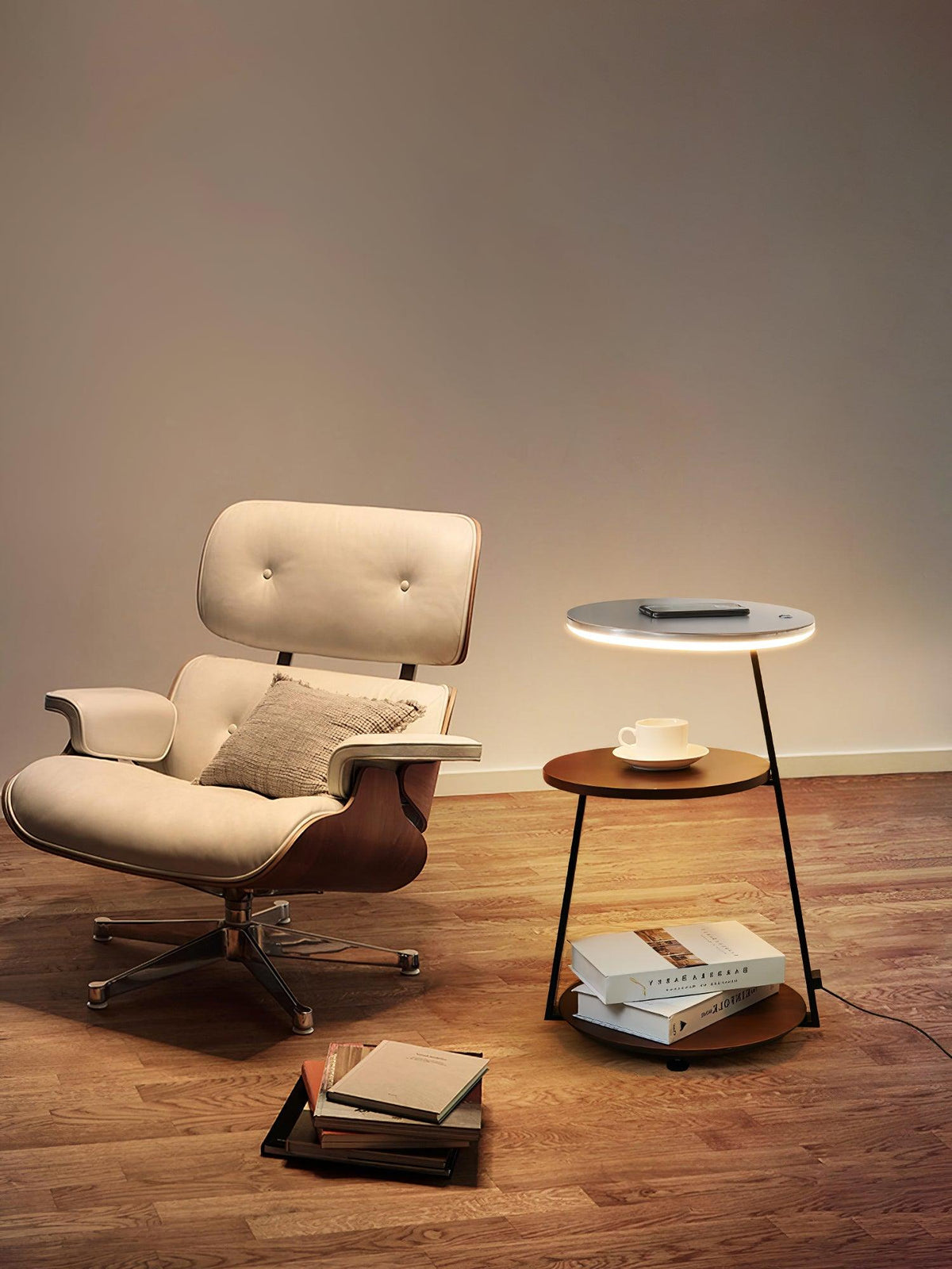 Mard moderne gulvlampe i træ