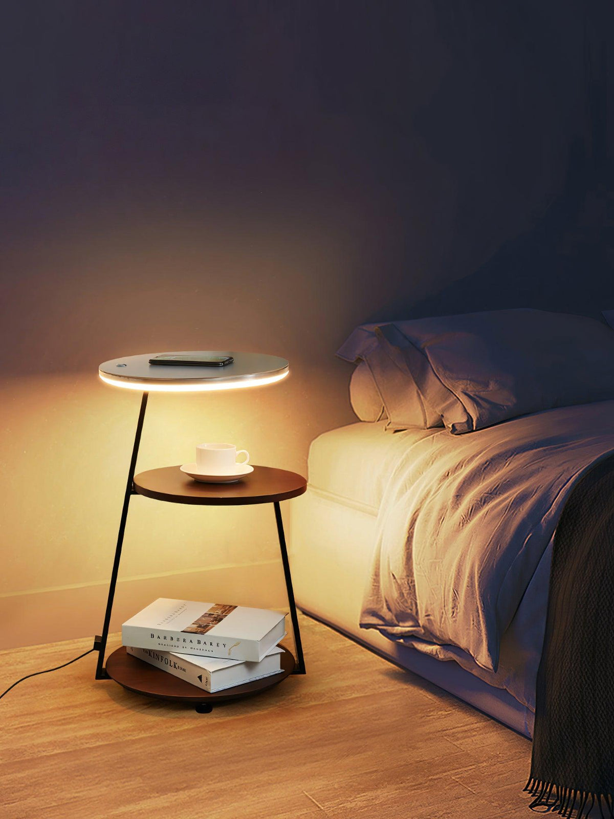 Mard moderne gulvlampe i træ