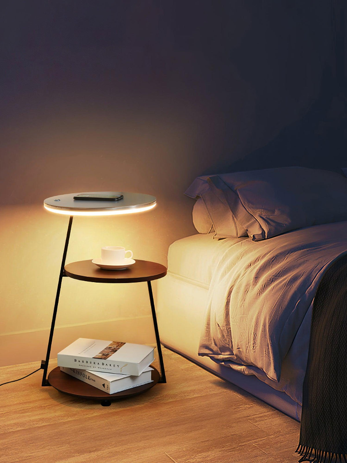 Mard moderne gulvlampe i træ