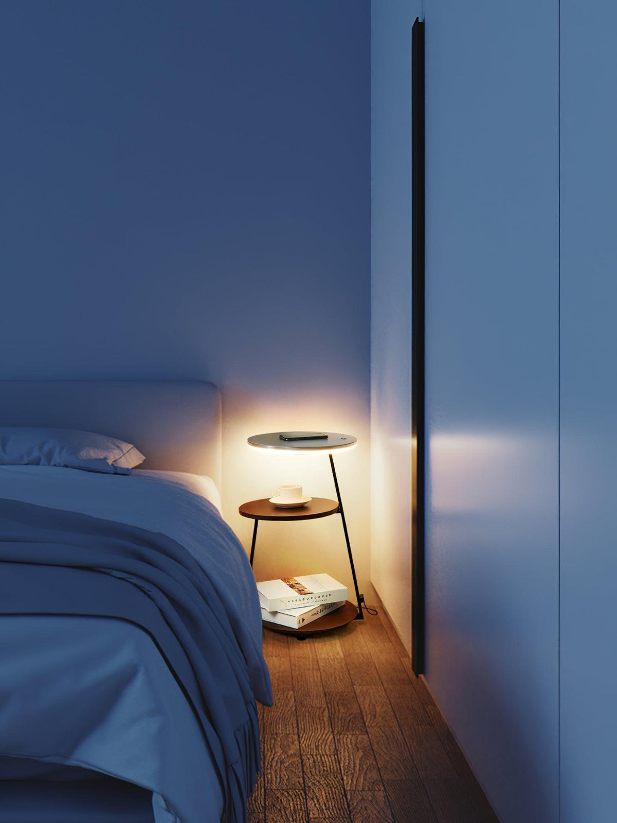 Mard moderne gulvlampe i træ