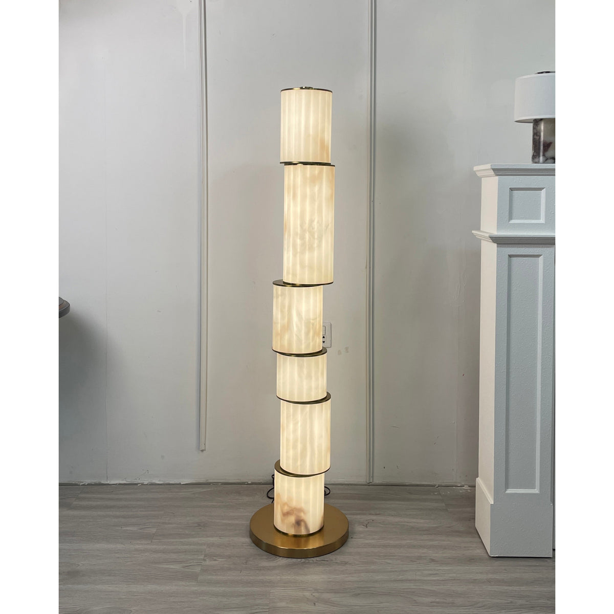 Durell-alabastergulvlampe