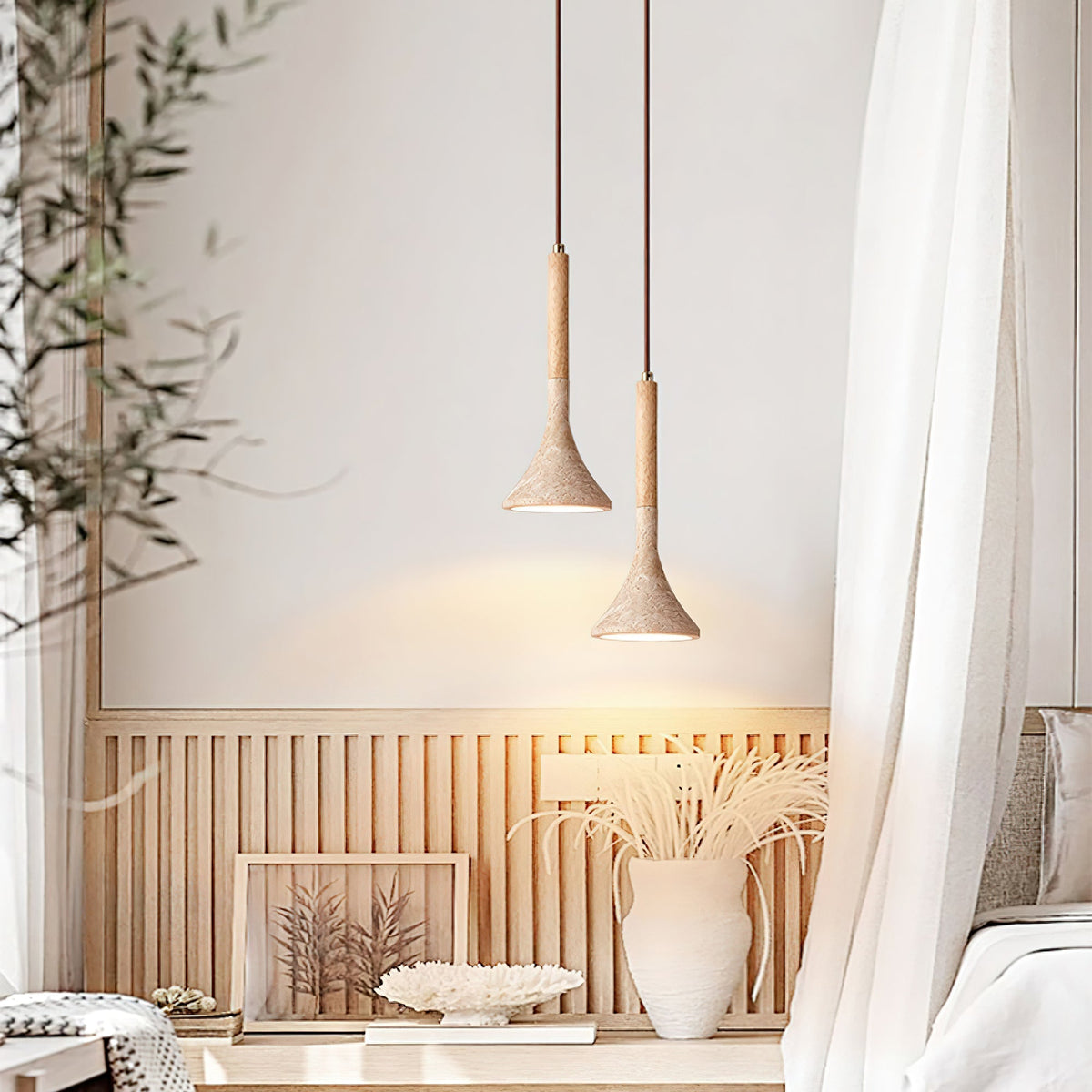 Taviaya minimalistisk pendellampe i travertin