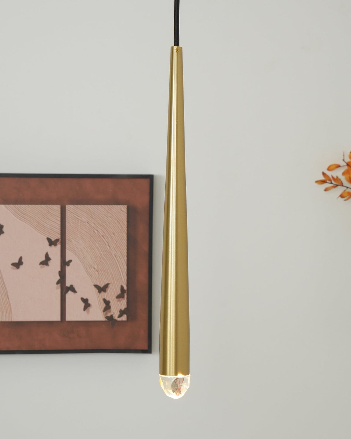 Candelabro Larry de cristal, latão, prata escurecida e para escadaria