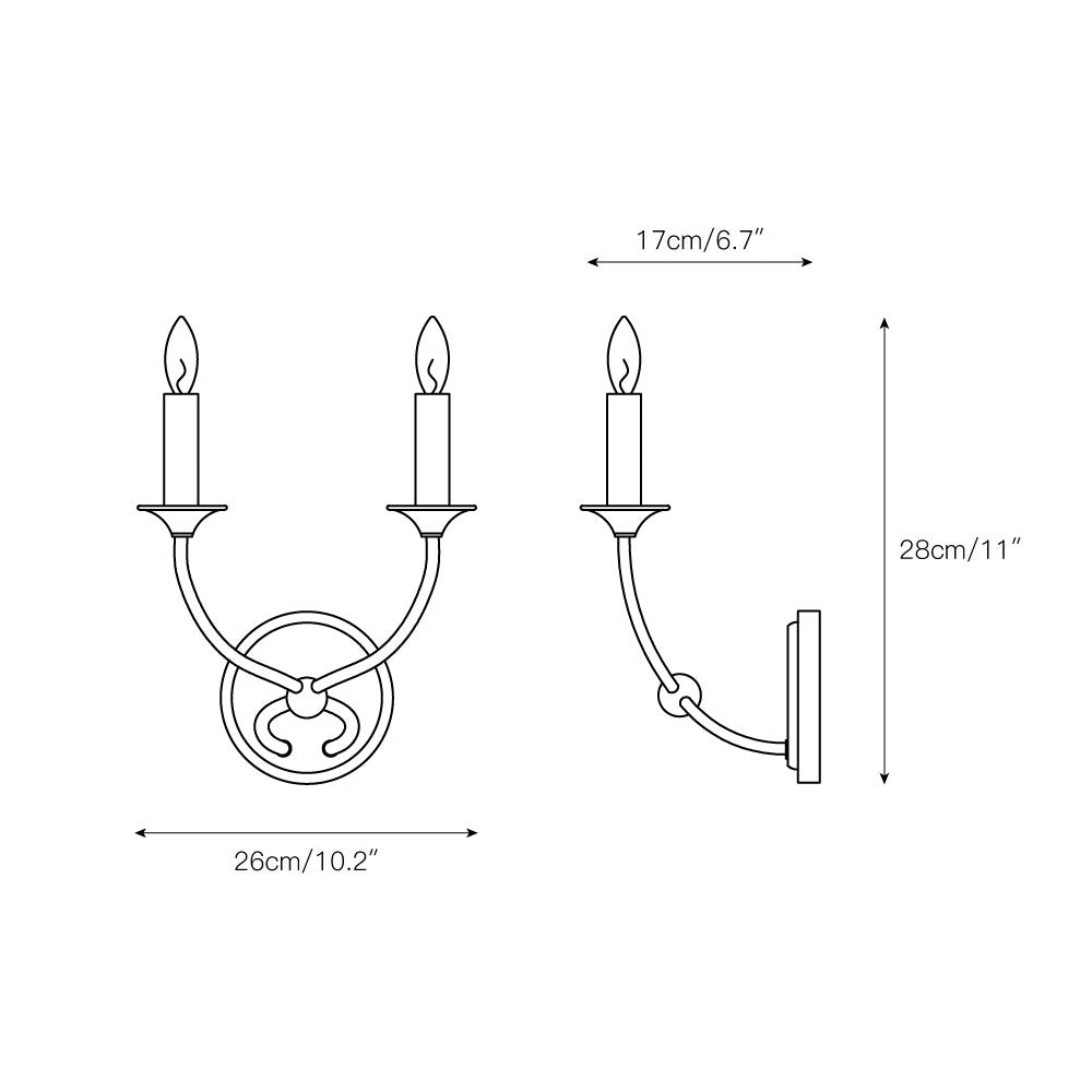 Qvistuvys Modern Minimalist Metal Wall Lamp