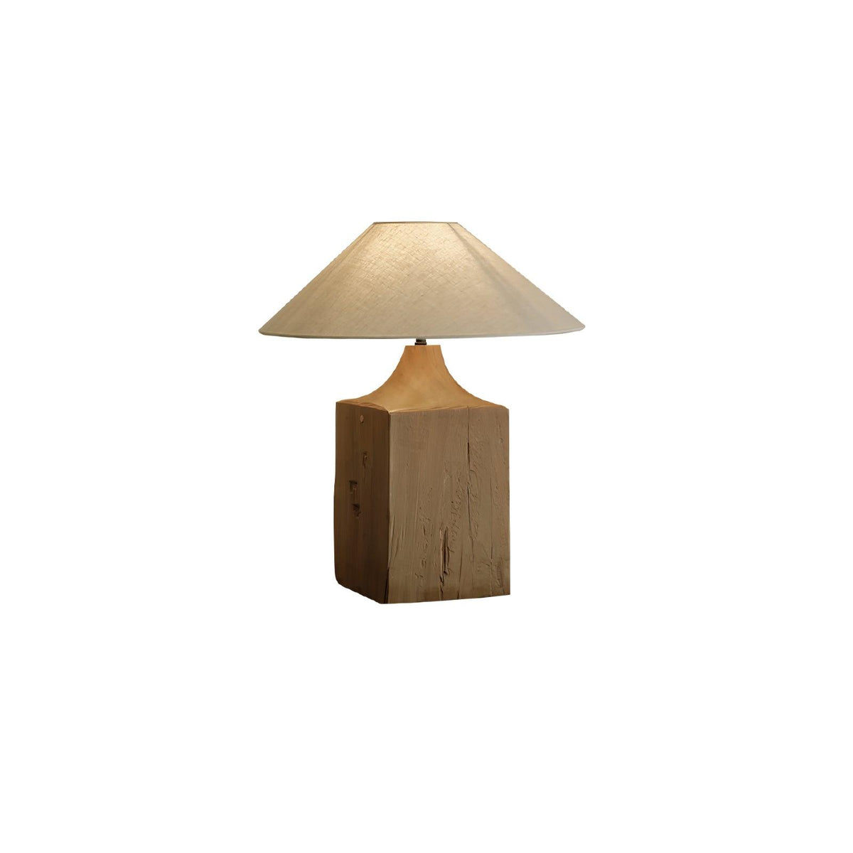Rustica søjlegulvlampe i træ