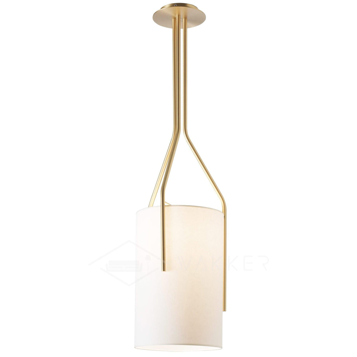 Cex moderne LED-lysekrone i messing med 3 lys