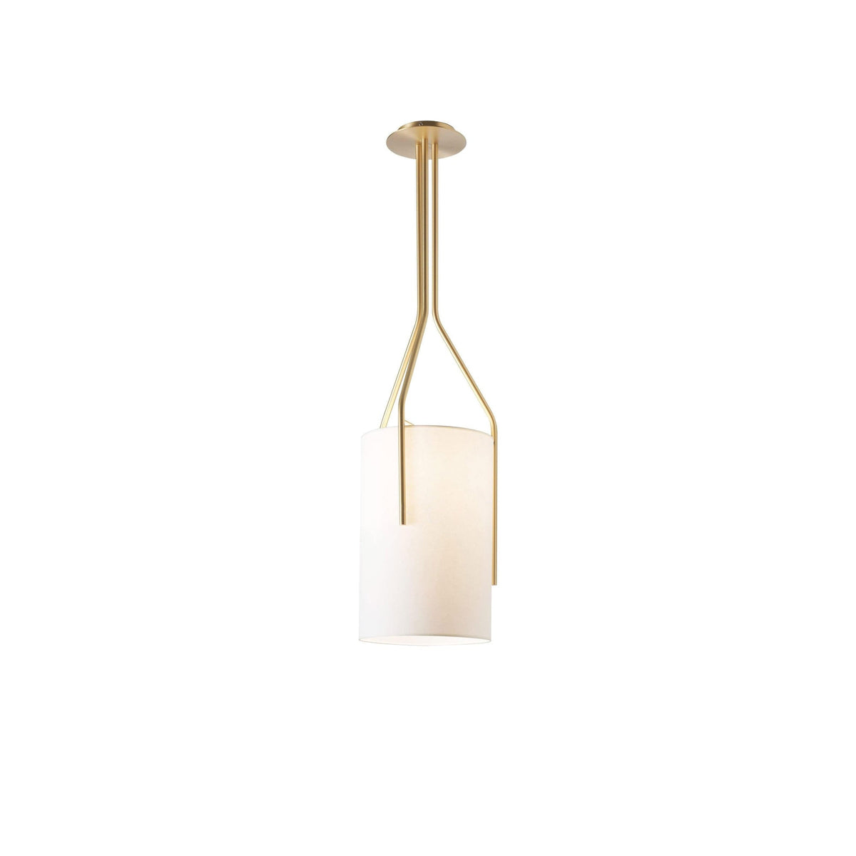 Cex moderne LED-lysekrone i messing med 3 lys