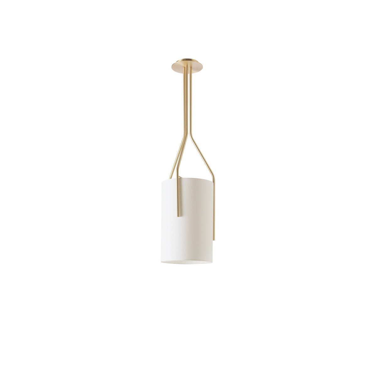 Cex moderne LED-lysekrone i messing med 3 lys