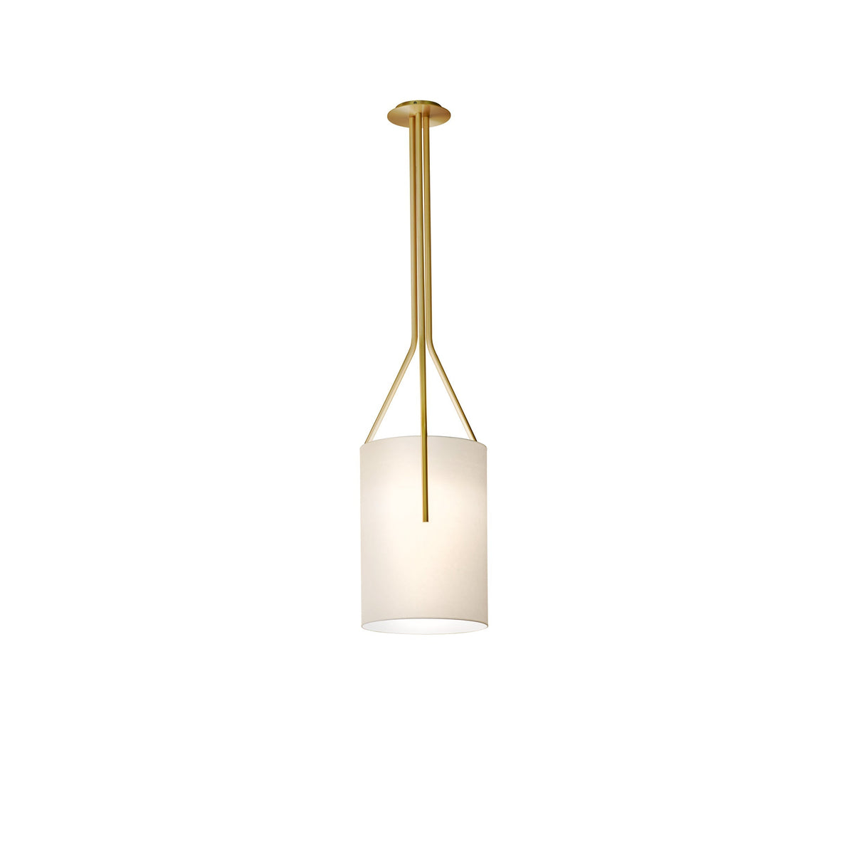 Cex moderne LED-lysekrone i messing med 3 lys