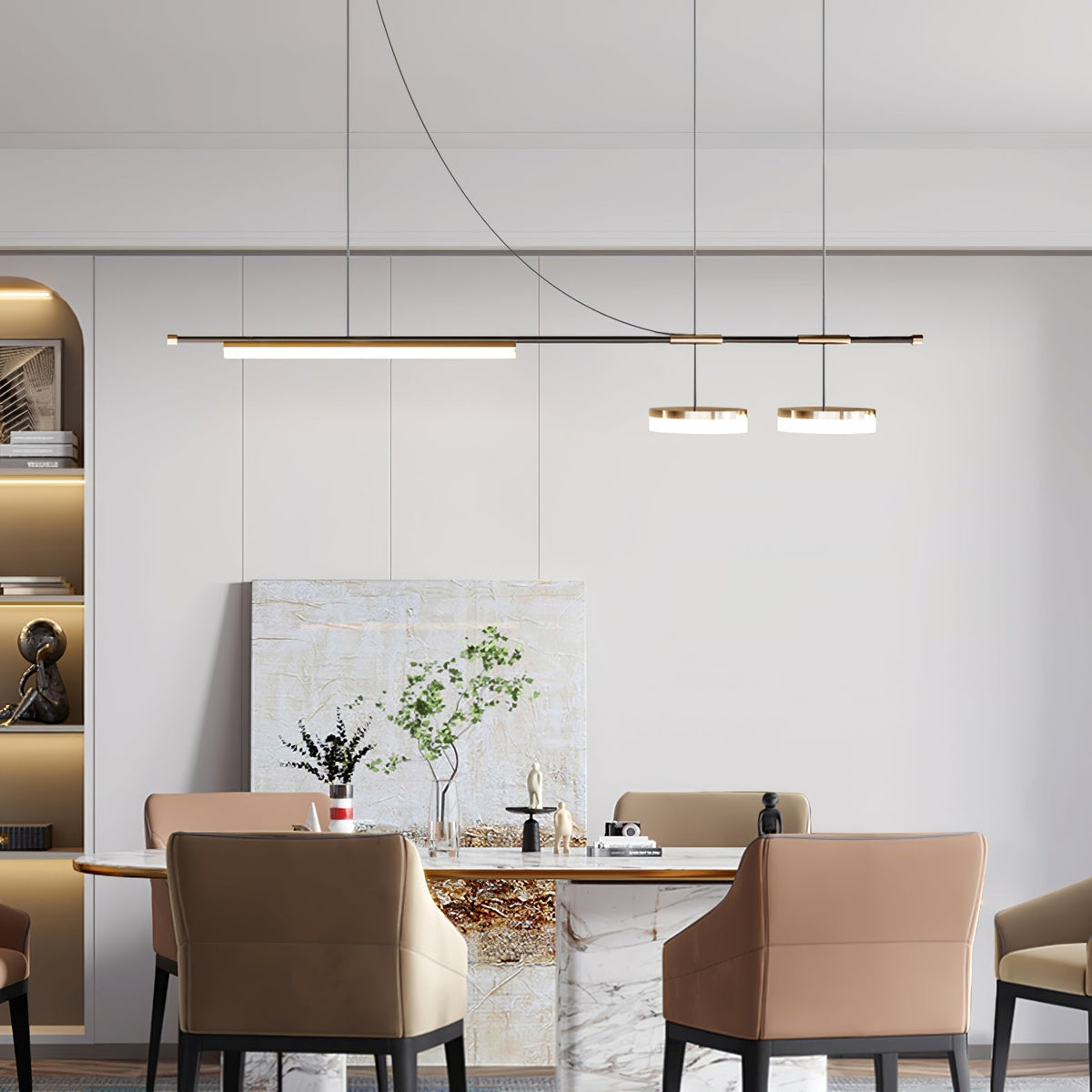 Avenanine linjär modern pendellampa