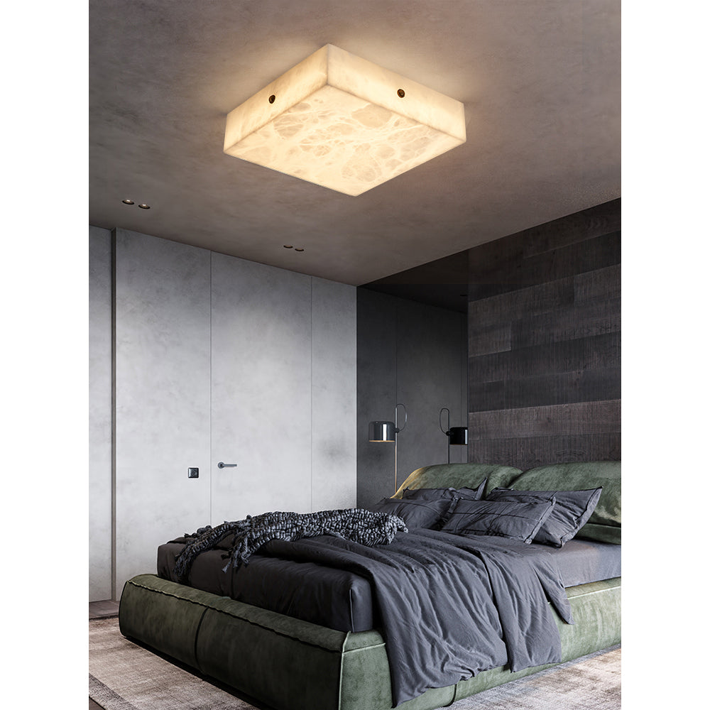 Rauduvys modern minimalistisk taklampa i alabaster