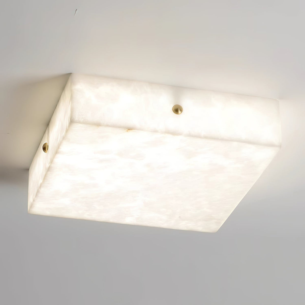 Rauduvys modern minimalistisk taklampa i alabaster
